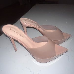 Gianvito Rossi Betty Glass Mules 85 Size 37
